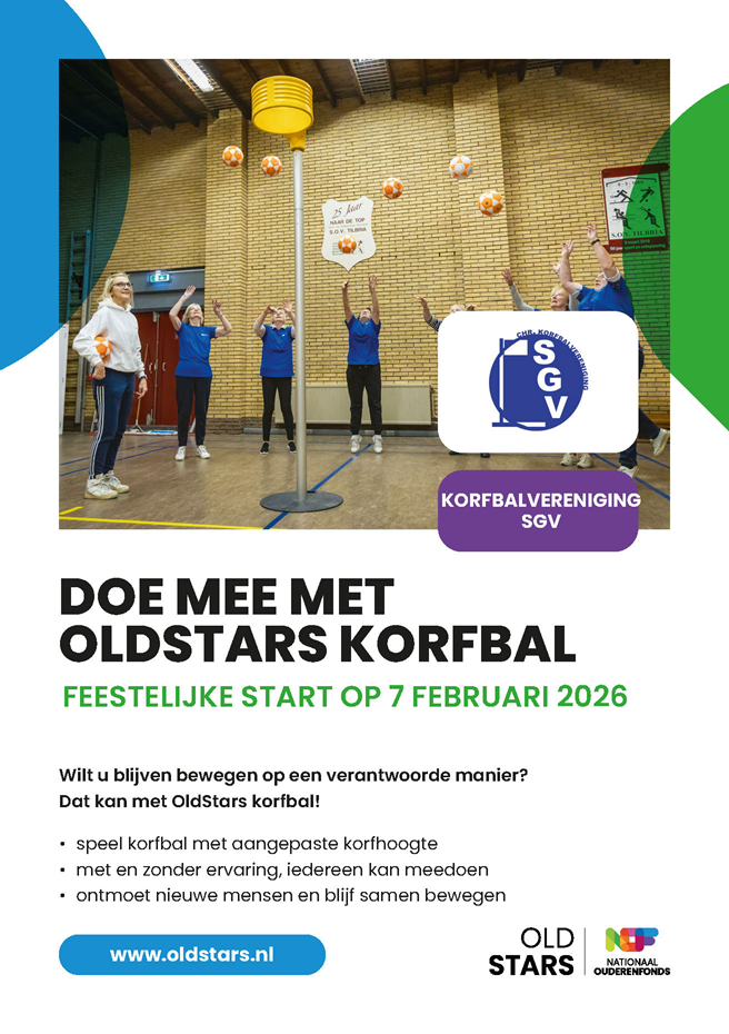 Komt u ook mee doen met Oldstars Walking Korfbal op 7 februari?